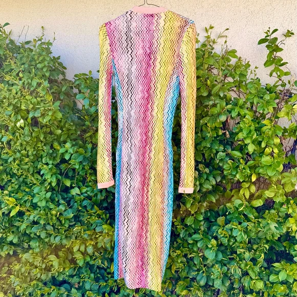 Missoni Cardigan Dress Multicolor Knit Longline Midi Size 38 US 0 2 XS NWT - Picture 9 of 10